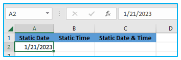 Excel TODAY Function