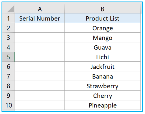 Fill Automatically Sequential Data in Excel