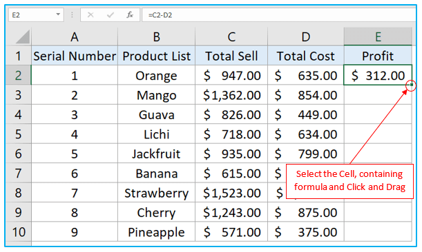 Fill automatically sequential data