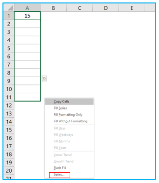 Fill automatically sequential data