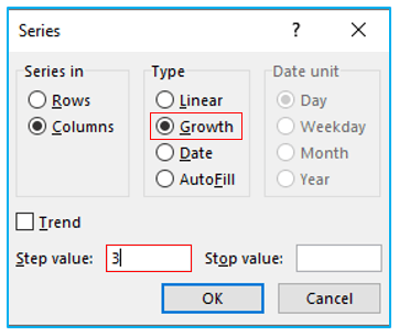 Fill automatically sequential data