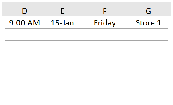 Fill automatically sequential data