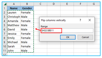 Flip Data in Excel