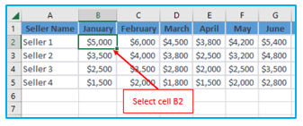 Freeze Rows and Columns in Excel