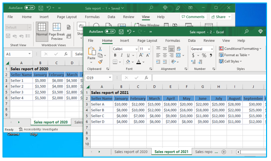 Freeze rows and columns