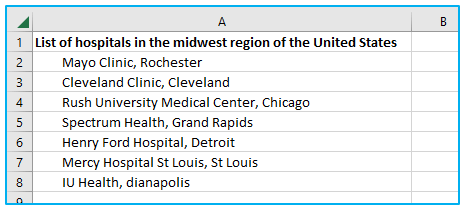 Indent in Excel with shortcut