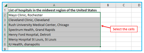 Indent in Excel with shortcut