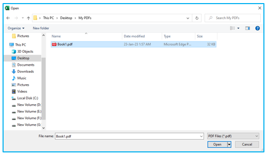 Insert Embed PDF in Excel