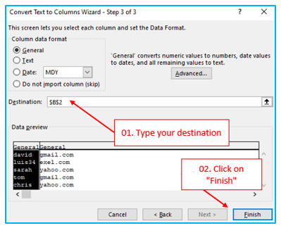 Multiple ways to split text to column