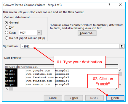 Multiple ways to split text to column