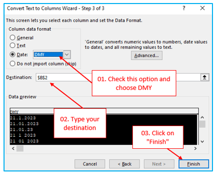 Multiple ways to split text to column