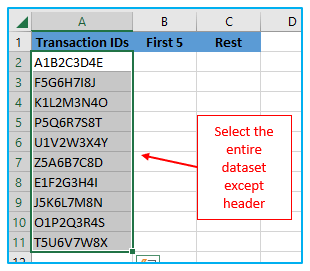 Multiple ways to split text to column