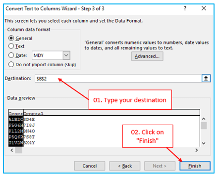 Multiple ways to split text to column