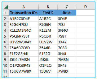 Multiple ways to split text to column