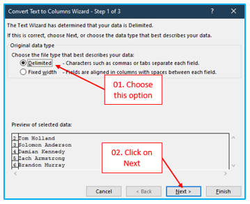 Multiple ways to split text to column