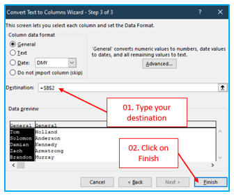 Multiple ways to split text to column