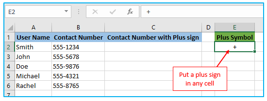 Add Plus Sign Before Numbers