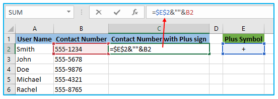 Add Plus Sign Before Numbers