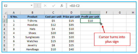 Apply Formula to Entire Column