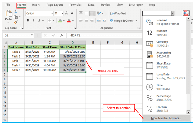 Combine Date and Time