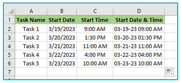 Combine Date and Time in Excel