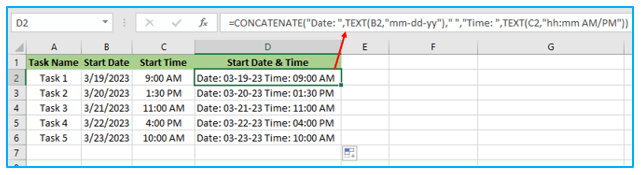 Combine Date and Time in Excel