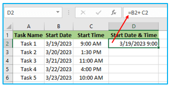 Combine Date and Time in Excel
