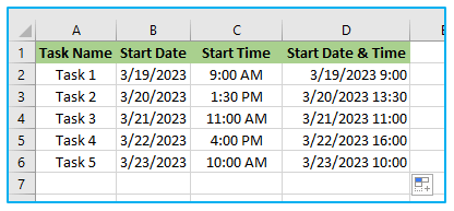 Combine Date and Time in Excel