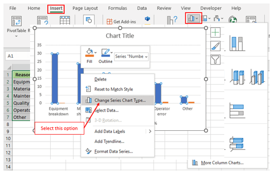 Pareto Chart in Excel