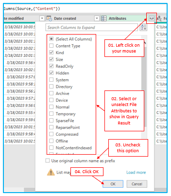 File Names list from a folder