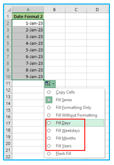 How to use Fill Handle in Excel?