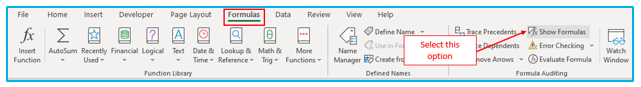 Formulas in Excel Instead of the Values