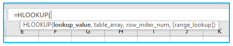 HLOOKUP Function