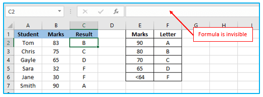 Hide Formulas