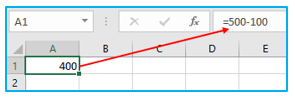 Subtraction in Excel