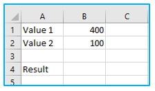 Subtraction in Excel