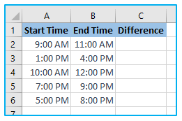 Subtraction in Excel
