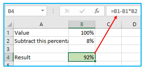 Subtraction in Excel