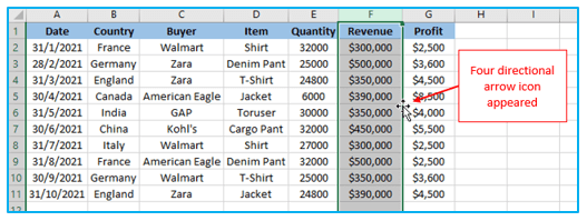 Move Rows and Columns