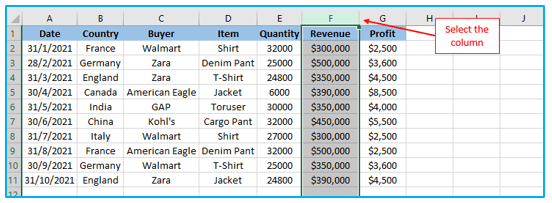 Move Rows and Columns