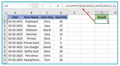 Multiple Criteria in Excel COUNTIF and COUNTIFS Function