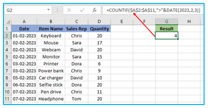 Multiple Criteria in Excel COUNTIF and COUNTIFS Function