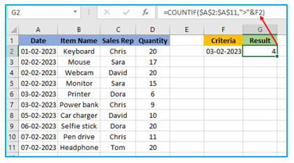 Multiple Criteria in Excel COUNTIF and COUNTIFS Function