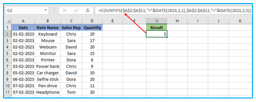 Multiple Criteria in Excel COUNTIF and COUNTIFS Function