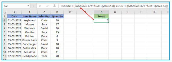 Multiple Criteria in Excel COUNTIF and COUNTIFS Function