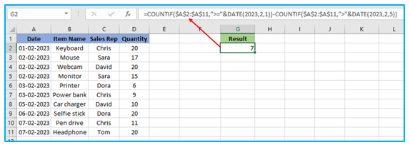 Multiple Criteria in Excel COUNTIF and COUNTIFS Function