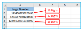 Stop Excel from Rounding Numbers