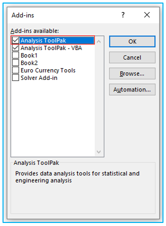 ANOVA in Excel