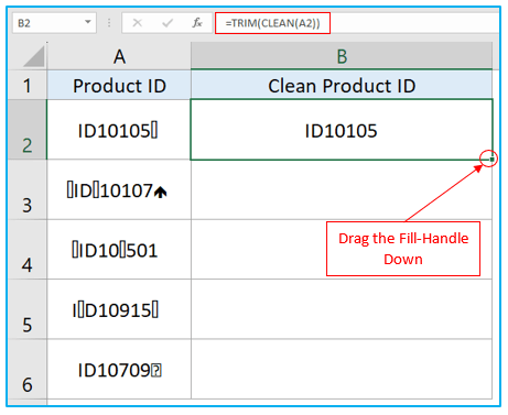 CLEAN Function in Excel