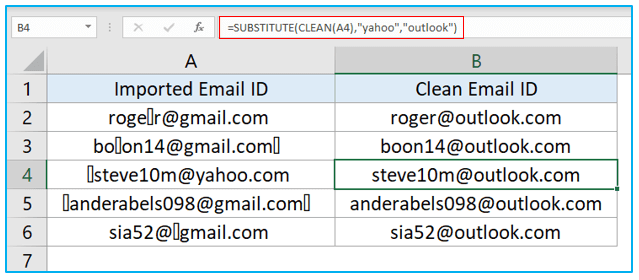 CLEAN Function in Excel